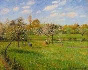 卡米耶 毕沙罗 : Morning, Spring, Grey Weather, Eragny